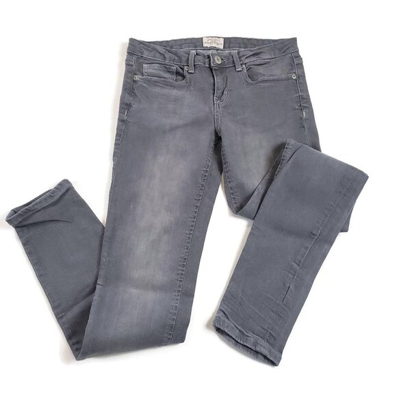 Aeropostale Womens Ashley Ultra Skinny Low Rise Jeans Size 5/6 Regular Gray - Picture 3 of 13